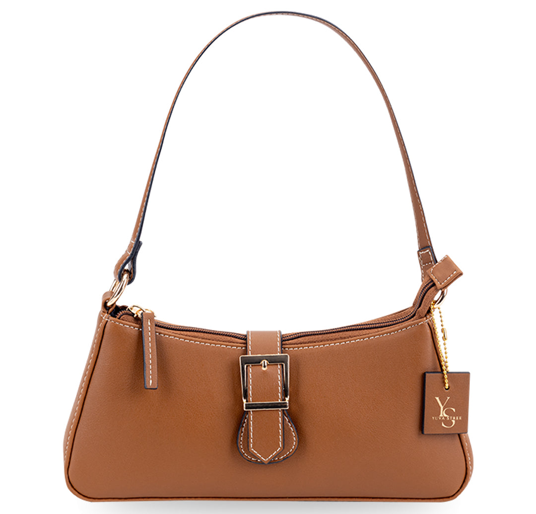 Sleek Baguette Bag - Tan