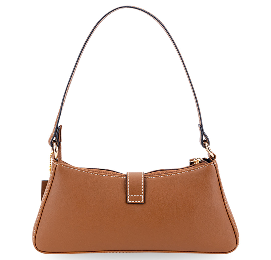 Sleek Baguette Bag - Tan