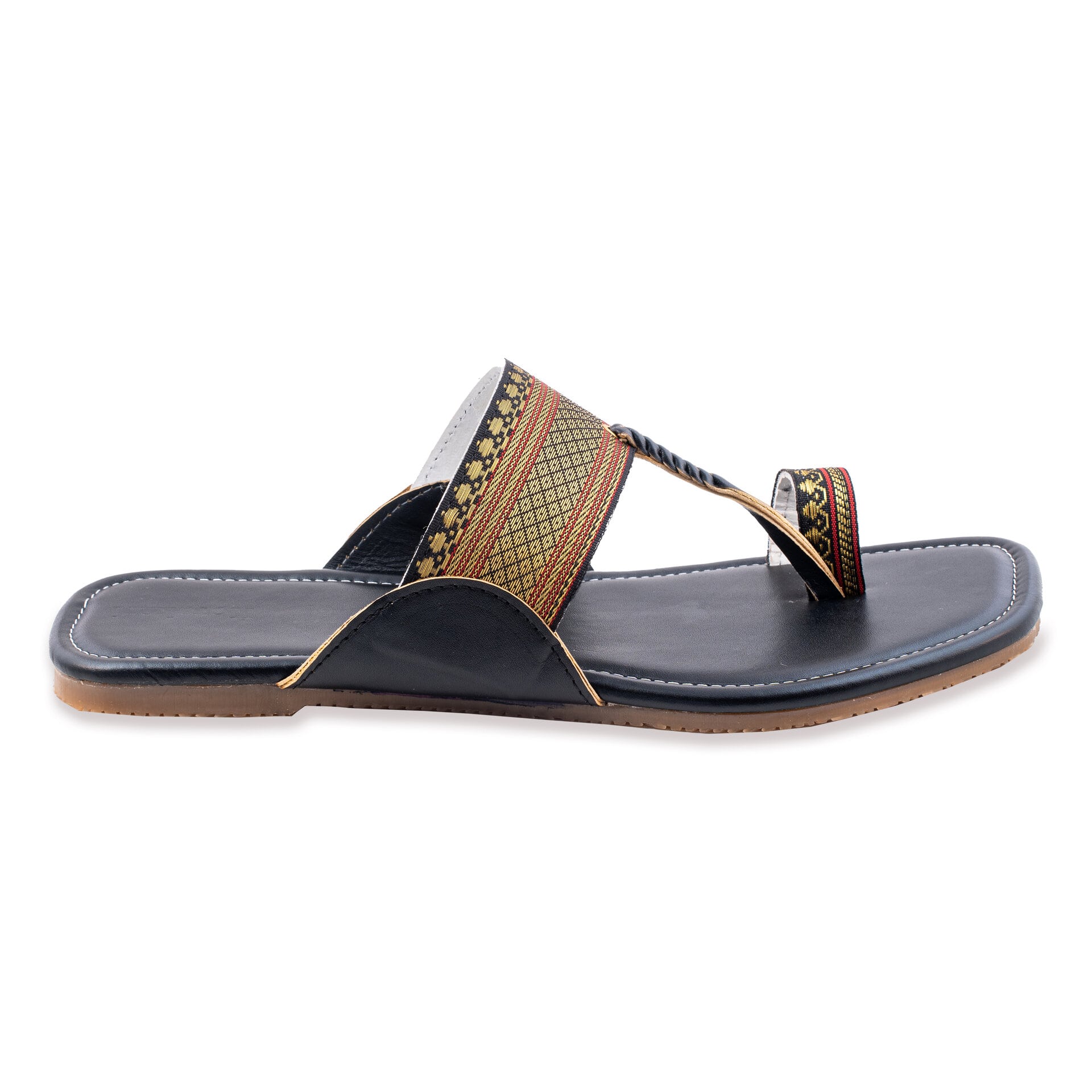 Ebony Black Kolhapuri for Women