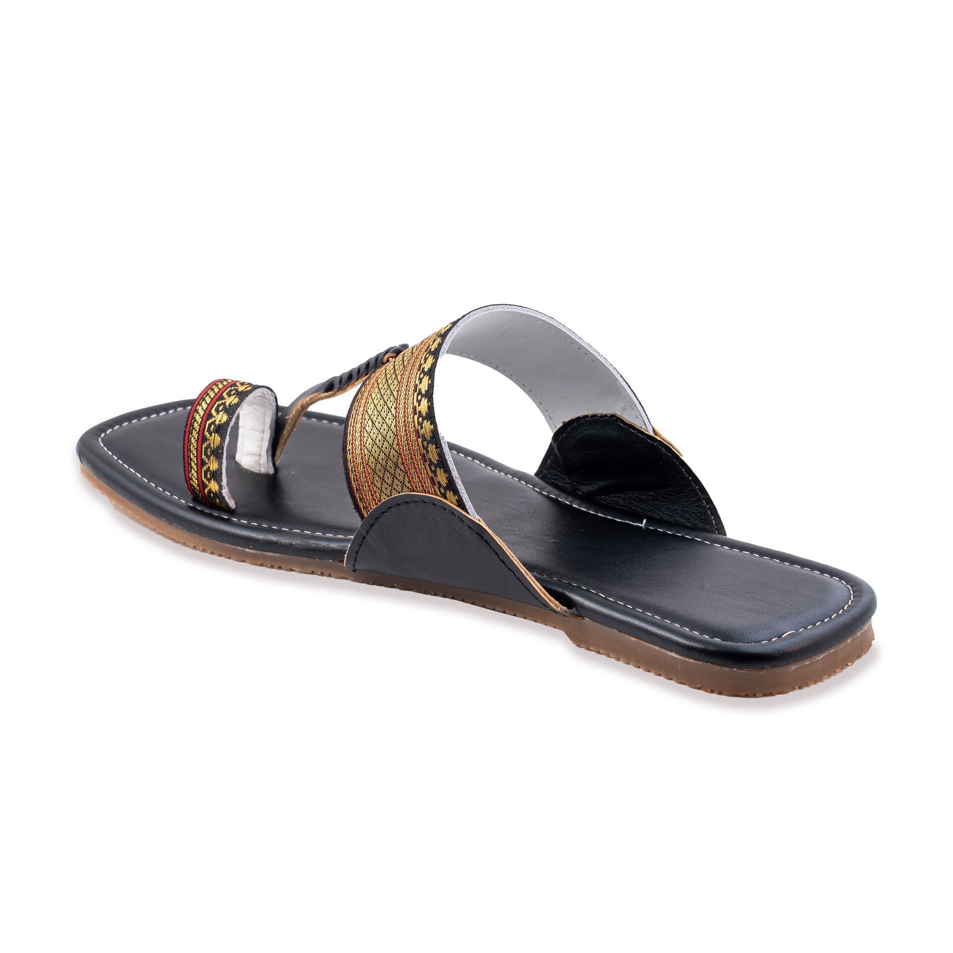 Ebony Black Kolhapuri for Women