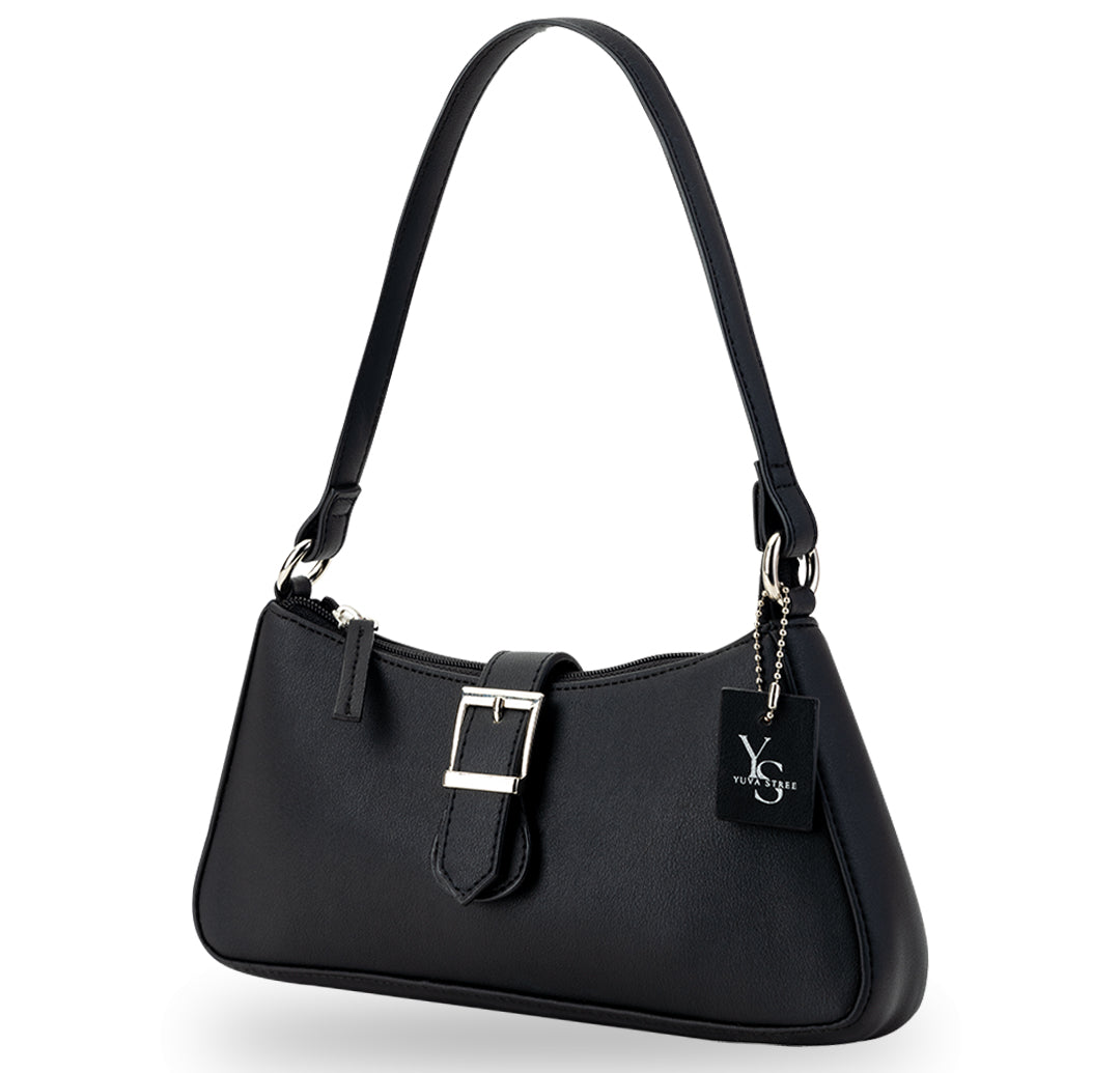 Sleek Baguette Bag - Black
