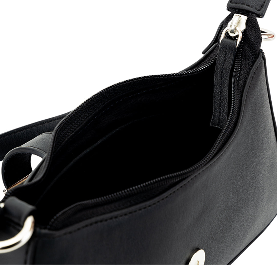 Sleek Baguette Bag - Black