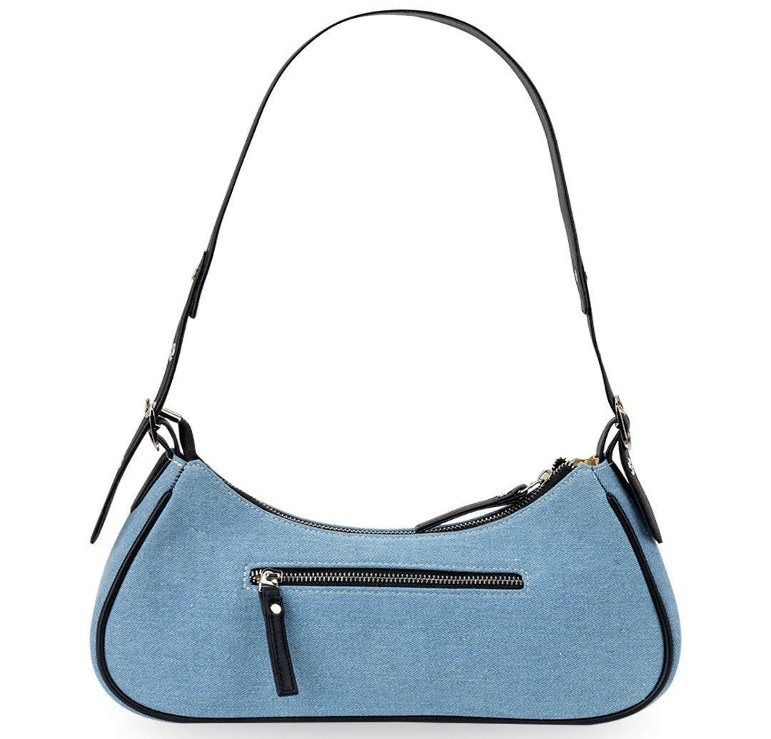 Denim Daze Hobo Bag - Blue Black