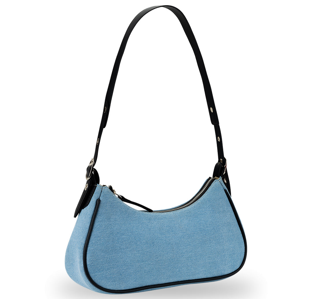 Denim Daze Hobo Bag - Blue Black