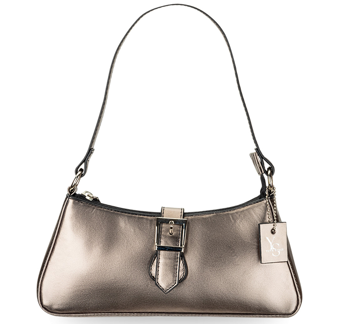 Sleek Baguette Bag - Gunmetal
