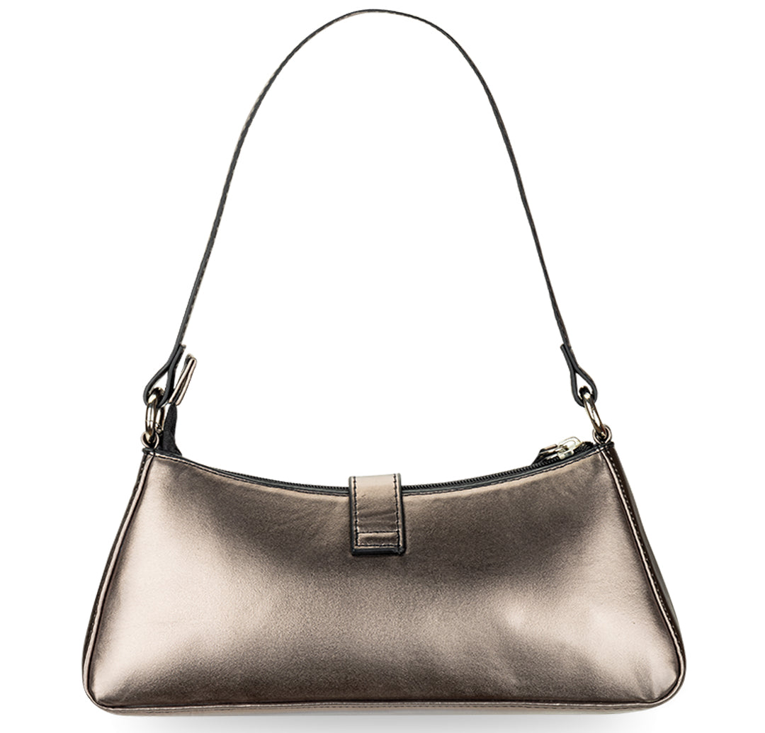 Sleek Baguette Bag - Gunmetal