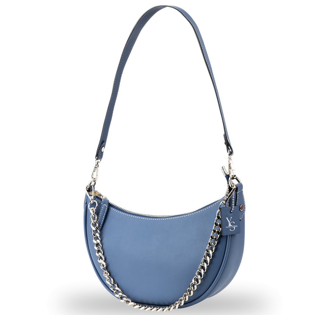 Eloise Half Moon Bag - Spanish Blue