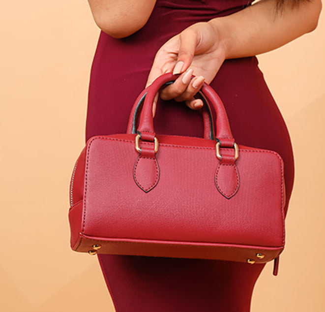 Lume Boxy Crossbody Bag - Cherry