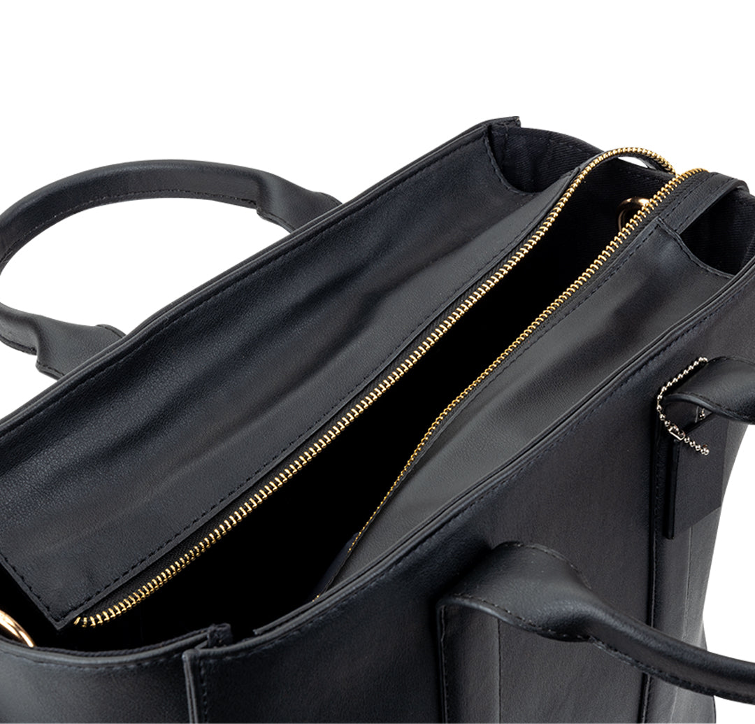 Elan Box Tote Bag - Black