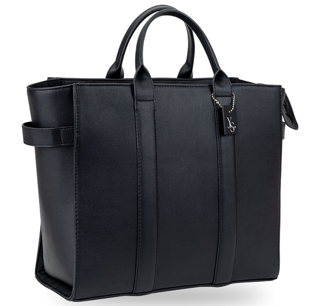 Elan Box Tote Bag - Black