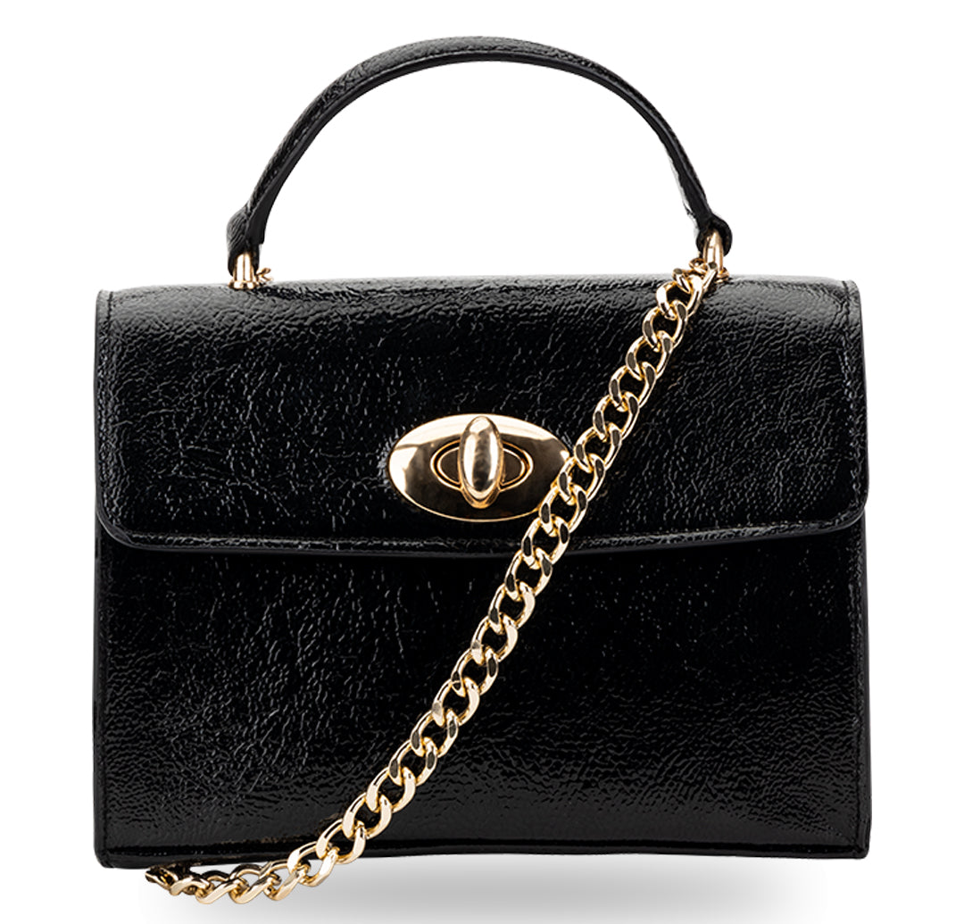 Femmora Mini Satchel Bag- Black