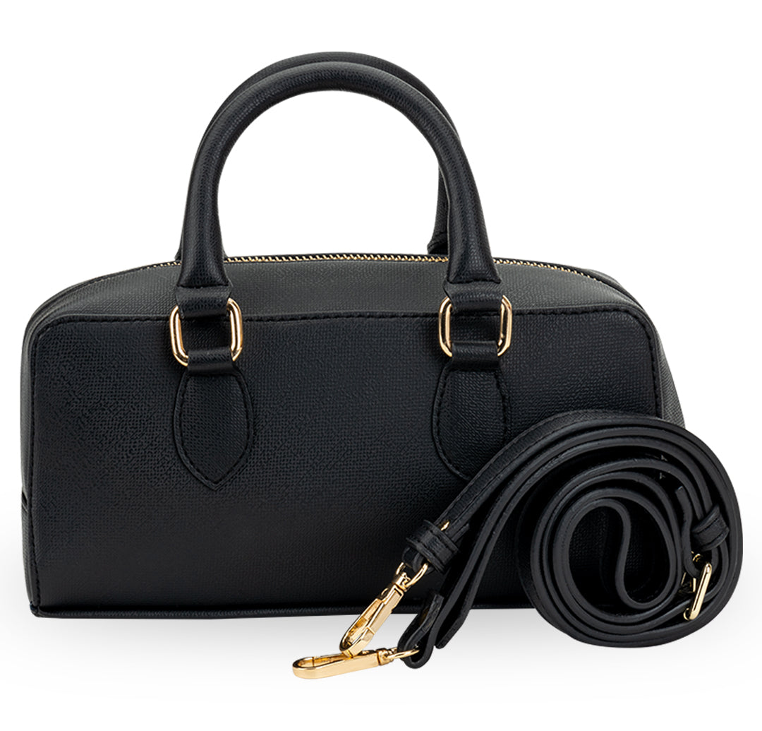 Lume Boxy Crossbody Bag - Black