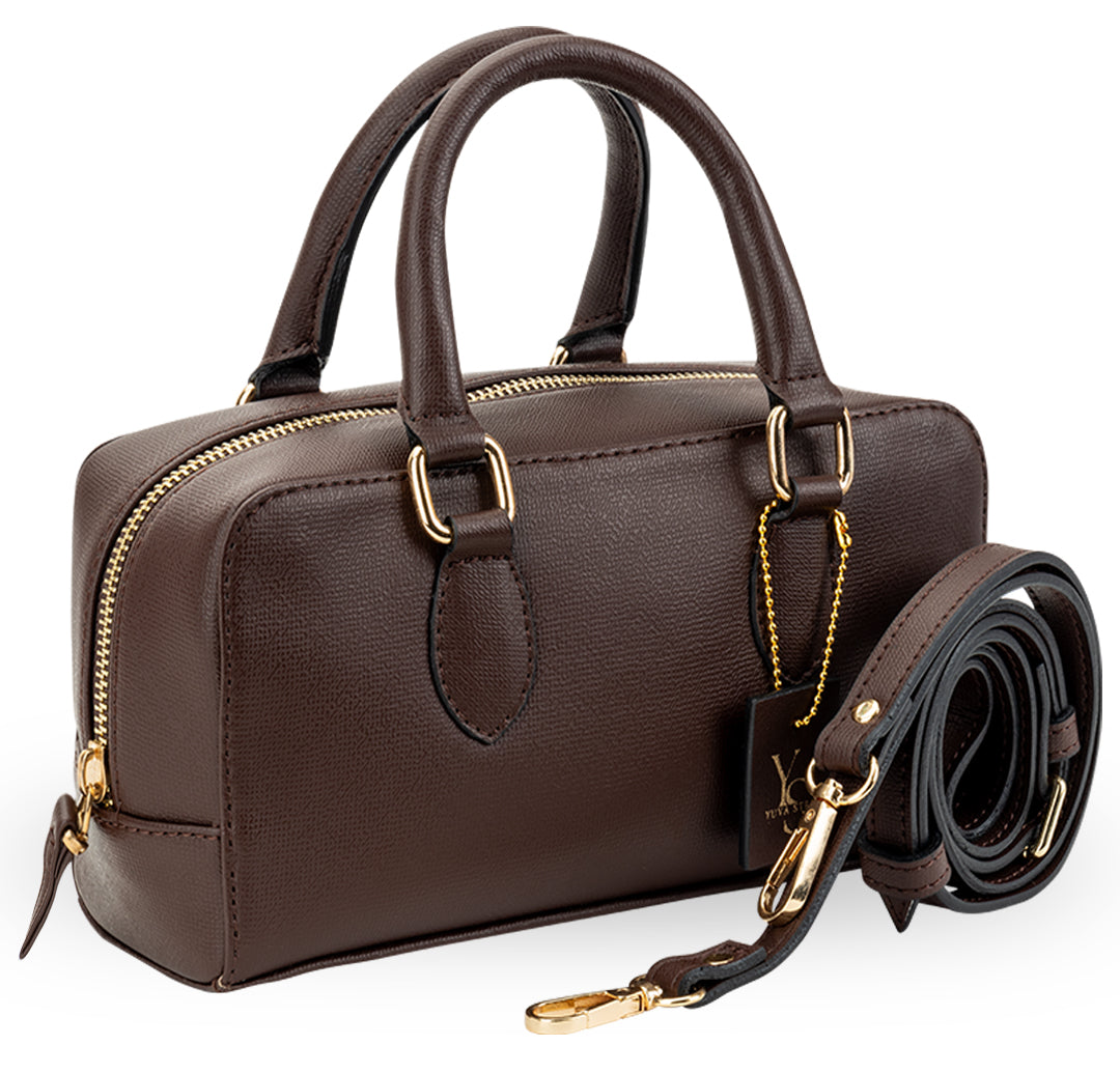 Lume Boxy Crossbody Bag - Dk. Mocha