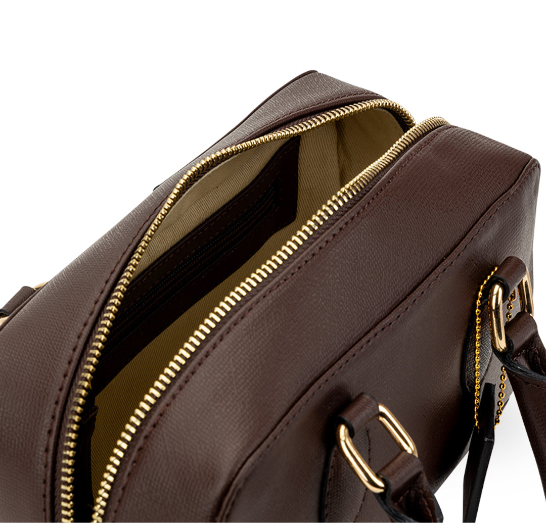 Lume Boxy Crossbody Bag - Dk. Mocha