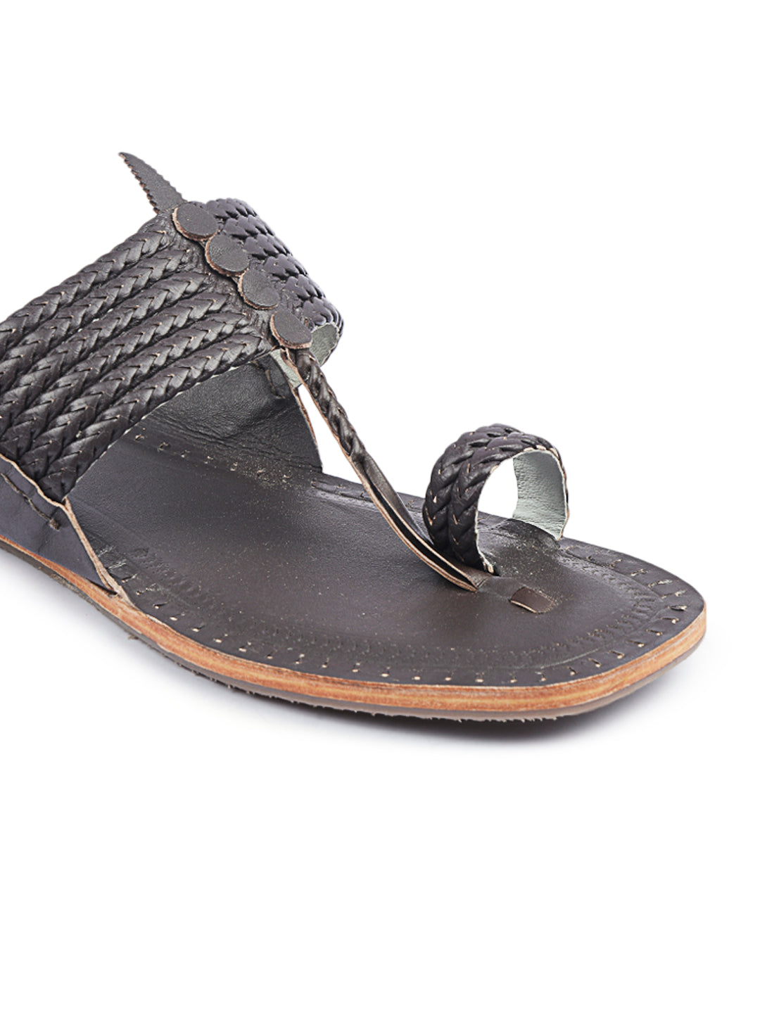 Six Brown Braids - Kolhapuri Chappal for men