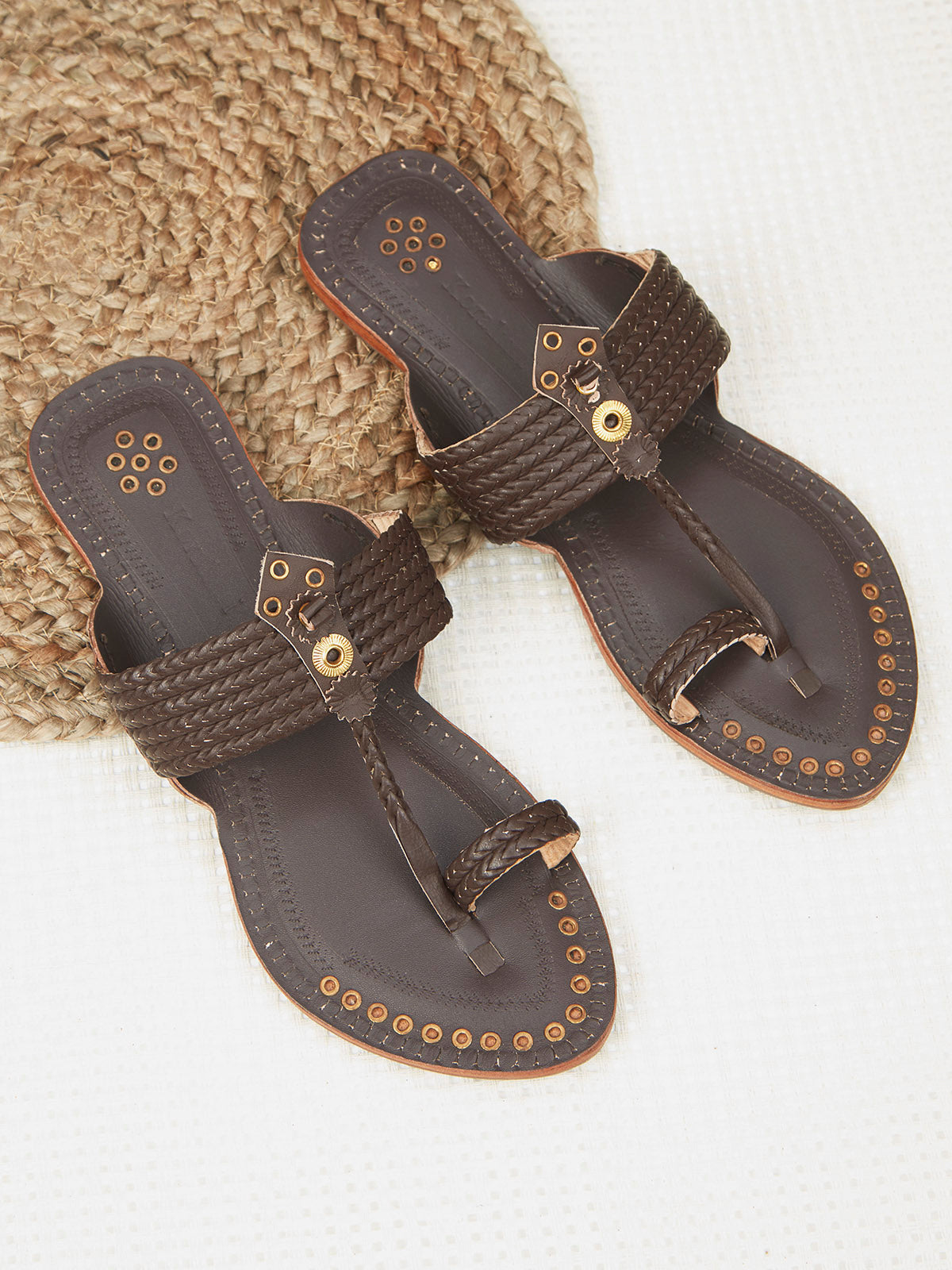 Wedding - Five Braids women's kolhapuri chappal