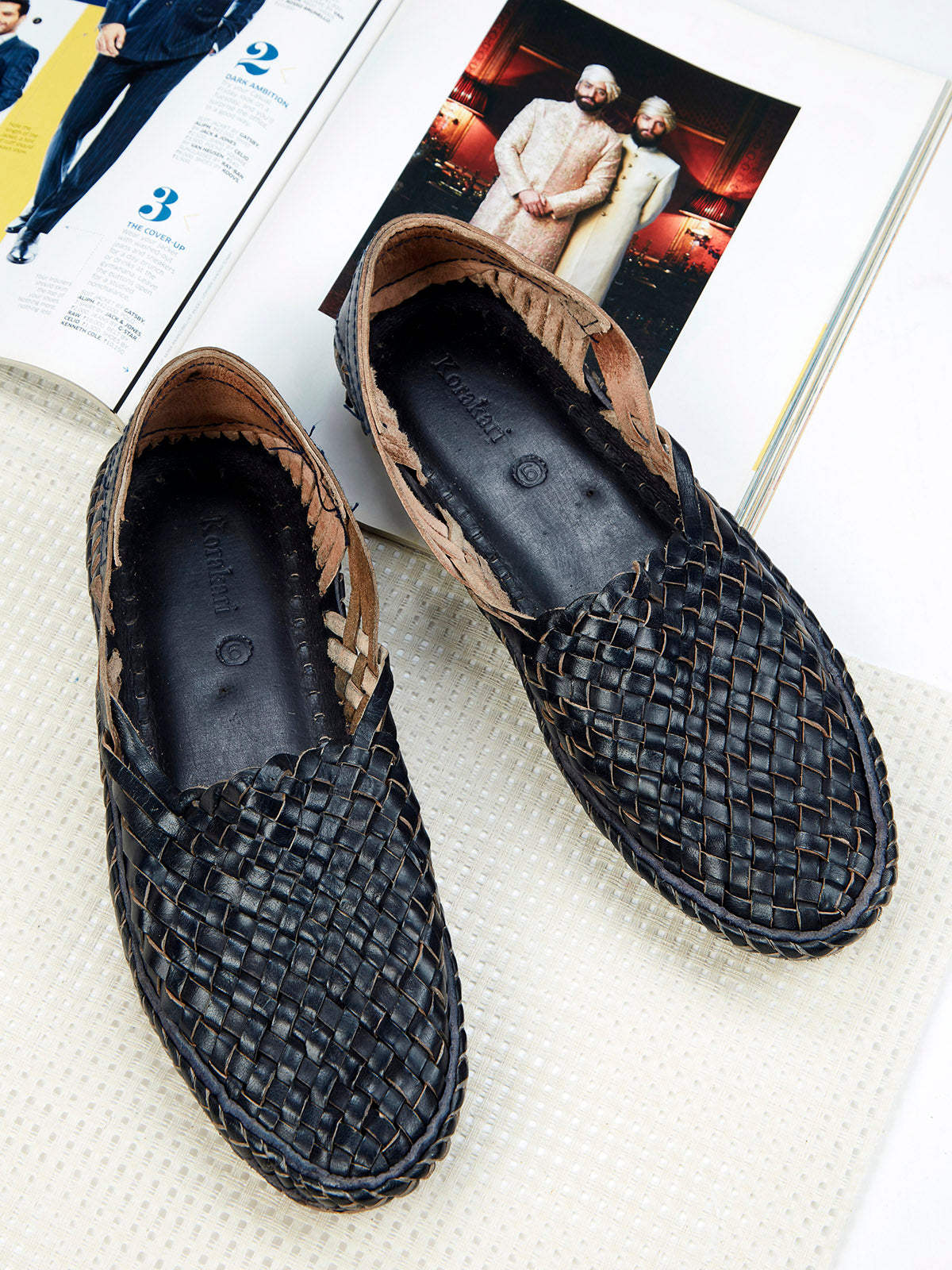 Vintage Blue - Men Wedding Chappal