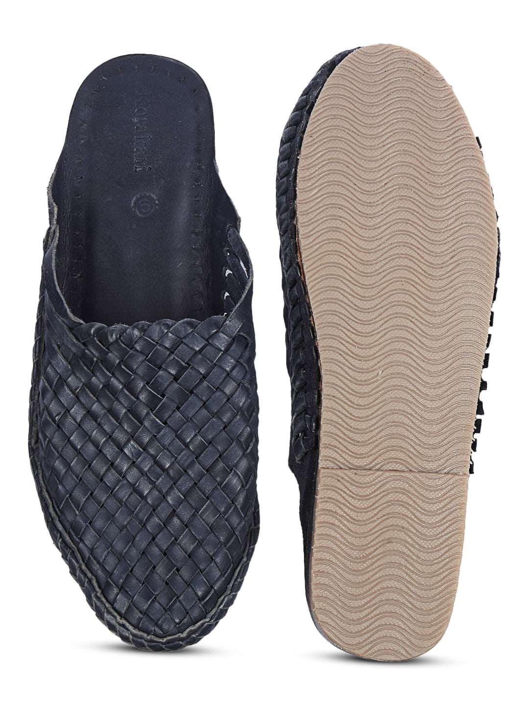 Half Kolhapuri Blue - Kolhapuri Chappal For Men