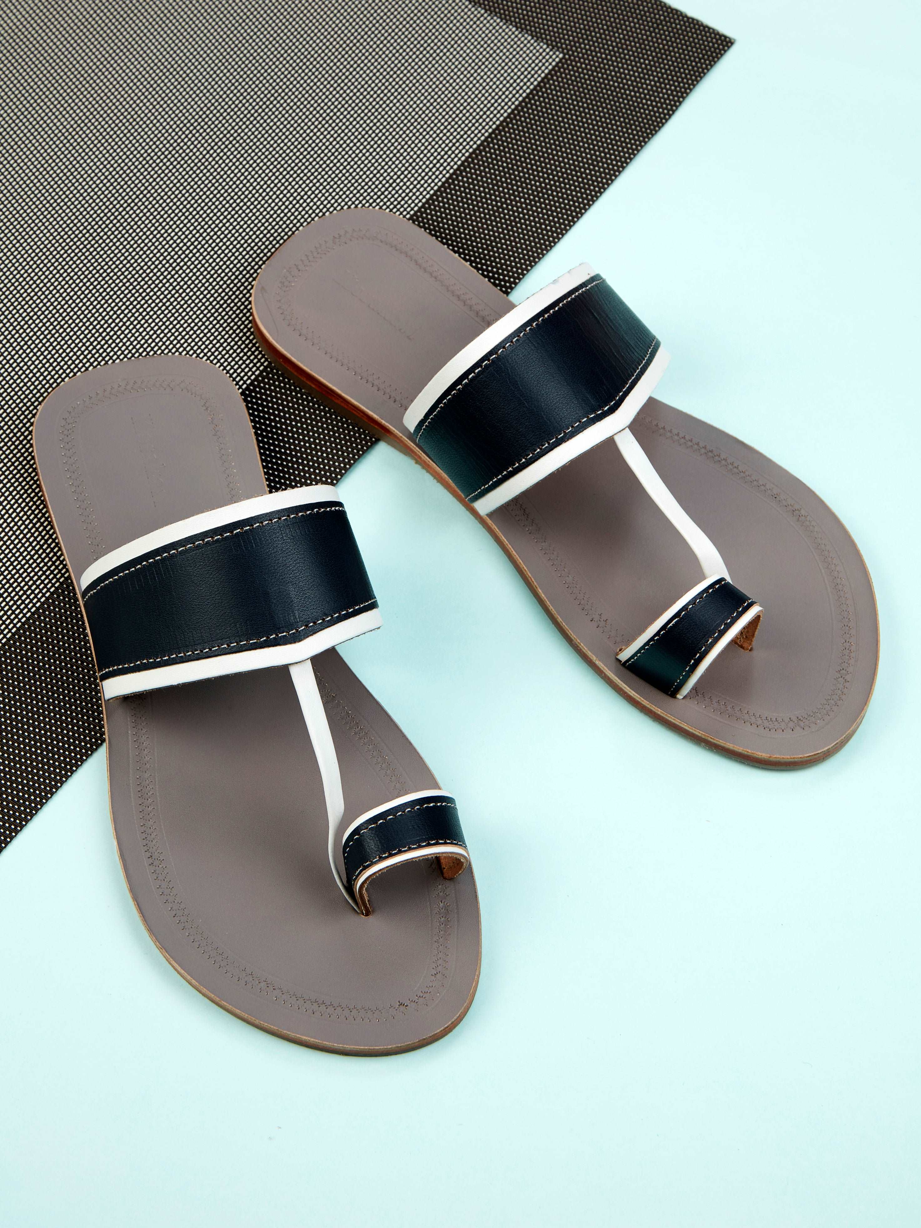 Regular Three Tone - Men Kolhapuri Sandal