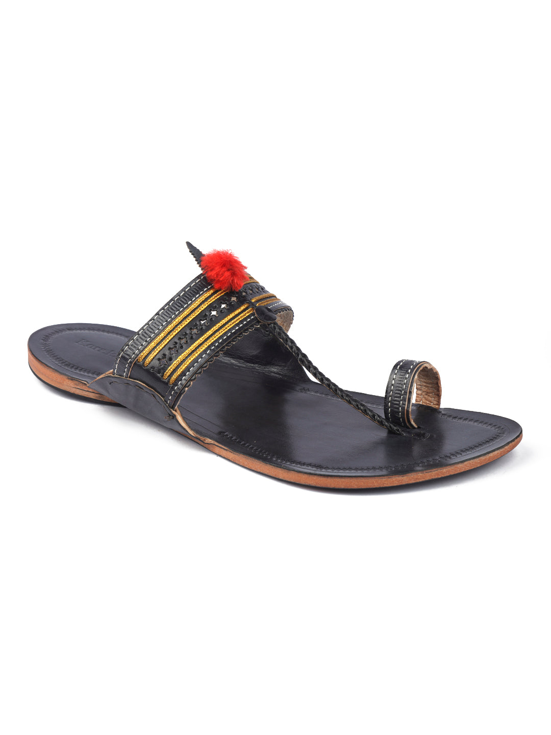 Modern Black - Kolhapuri Chappal Men