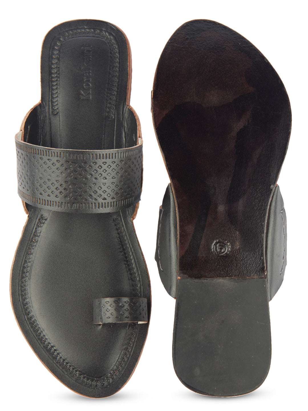 Balmy Black women's kolhapuri chappal