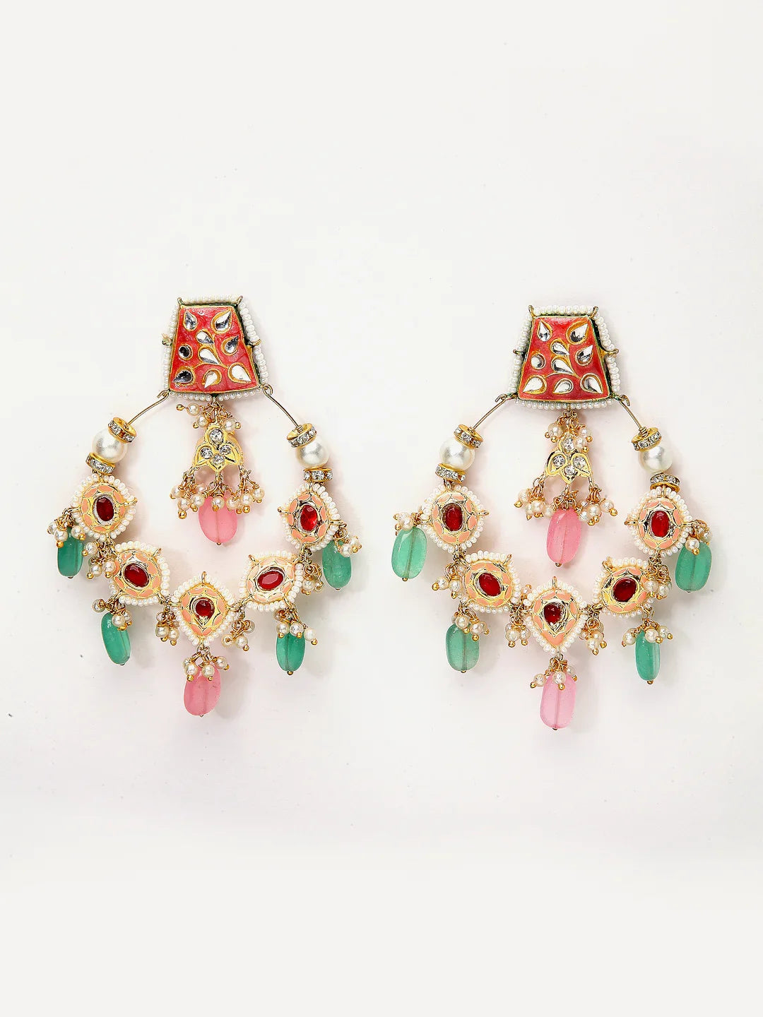 Wine ChandBali Earring