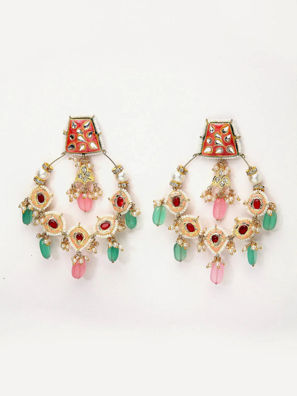 Wine ChandBali Earring