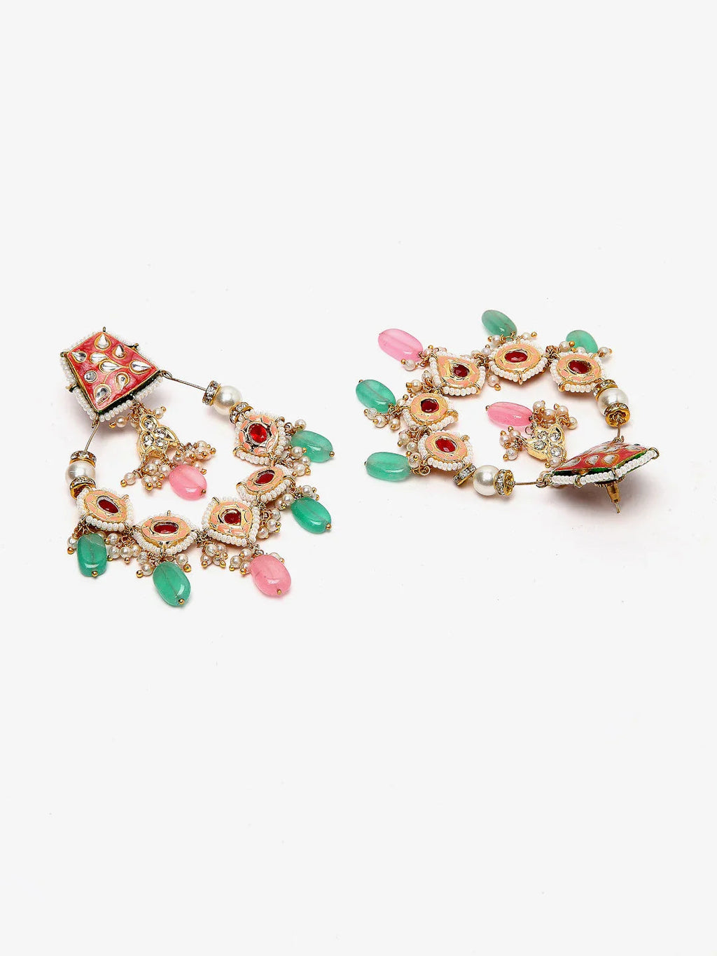 Wine ChandBali Earring