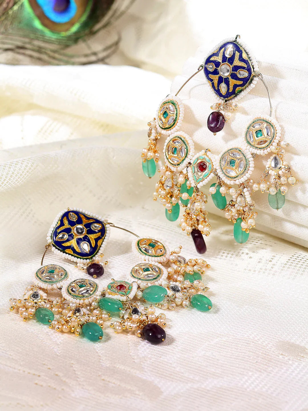 Cerulean Charm ChandBali Earring
