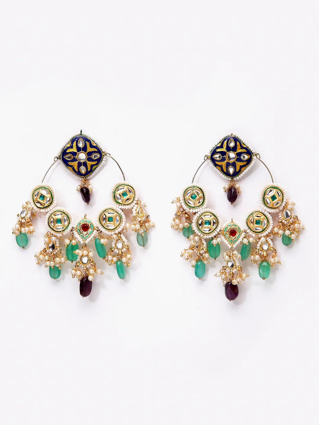 Cerulean Charm ChandBali Earring
