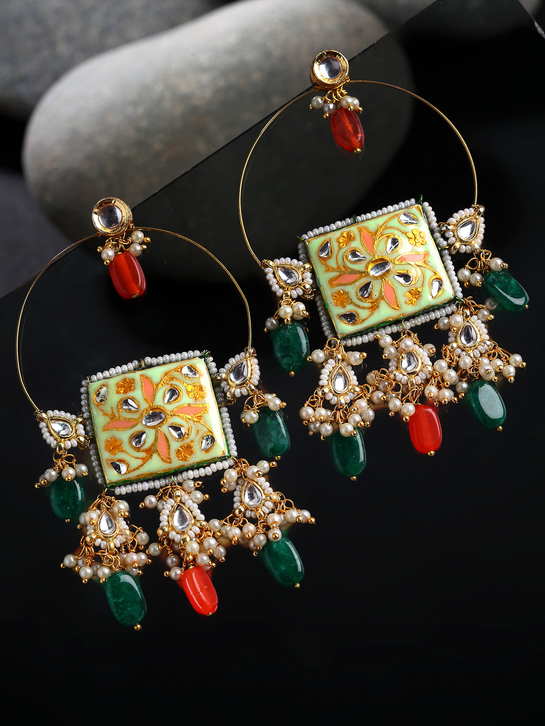 Pistachio Chand Bala Earring