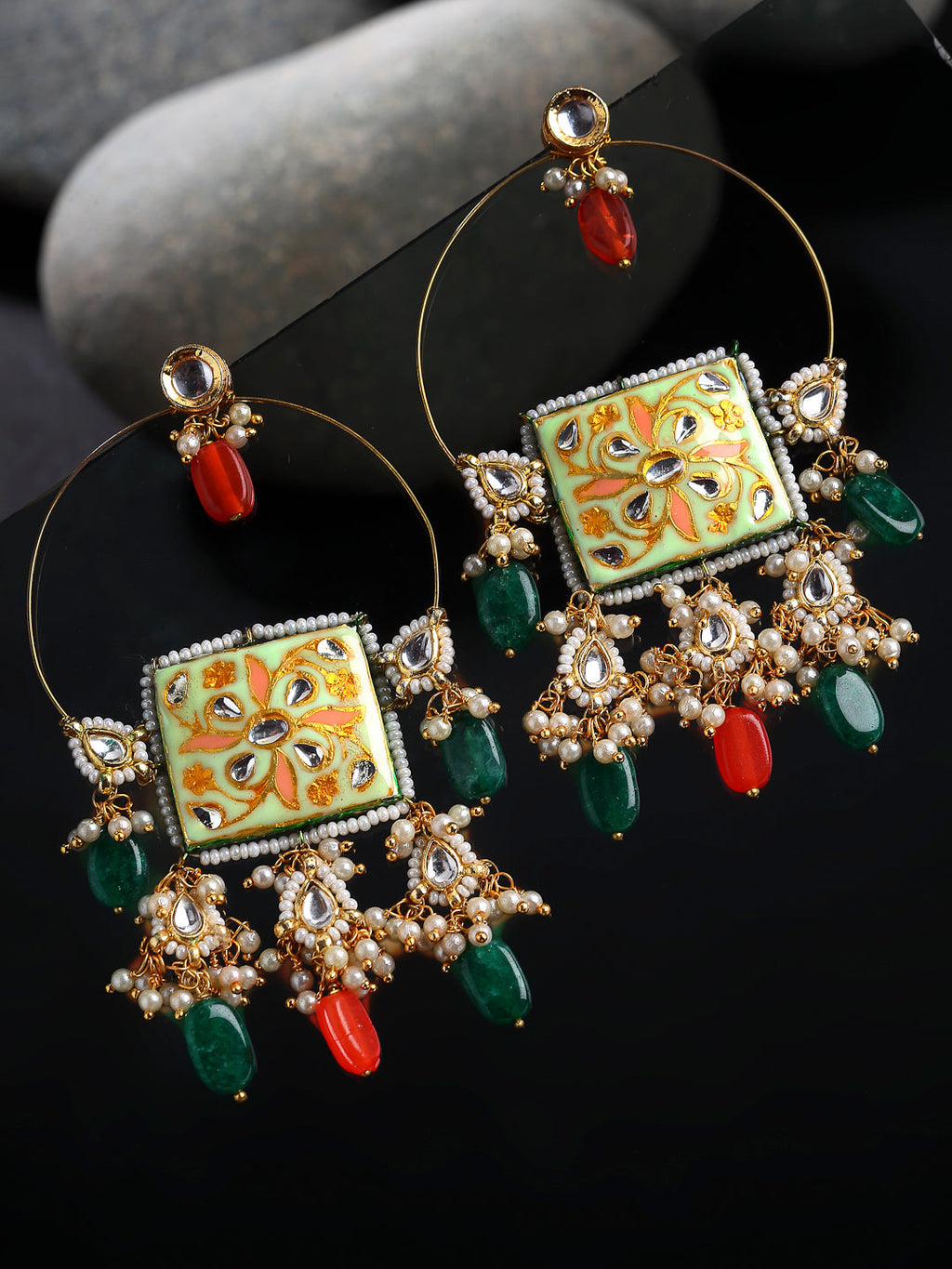 Pistachio Chand Bala Earring