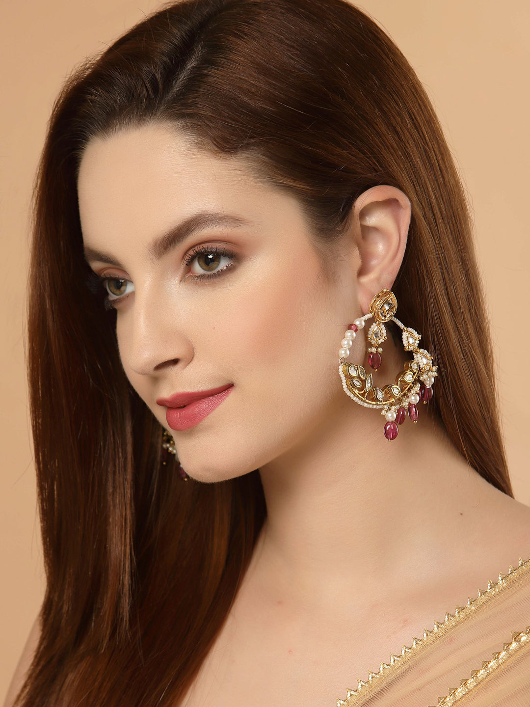 Fuchsia Chand Bala Earring