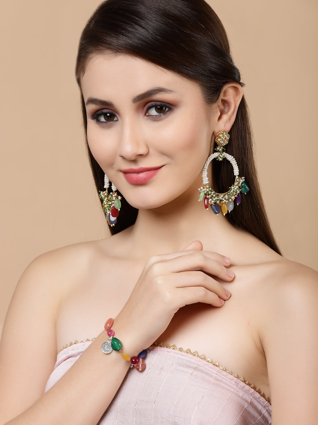 Teal Chand Bala Earring
