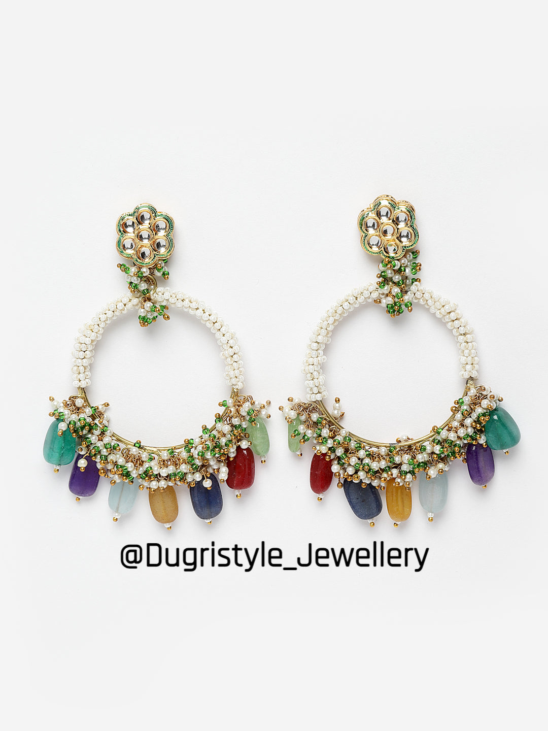 Teal Chand Bala Earring