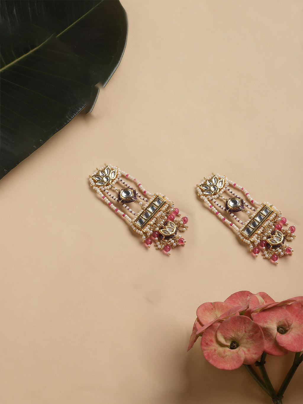 Aab-e-Gulabi Drop Earring