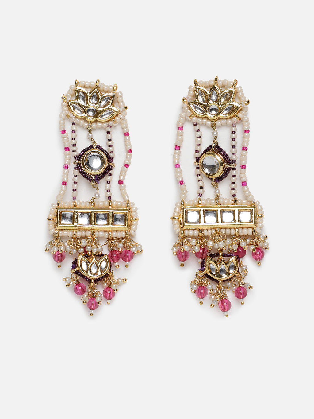 Aab-e-Gulabi Drop Earring
