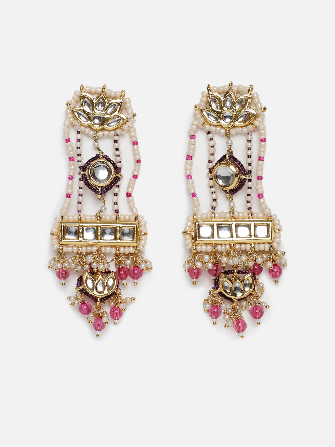Aab-e-Gulabi Drop Earring