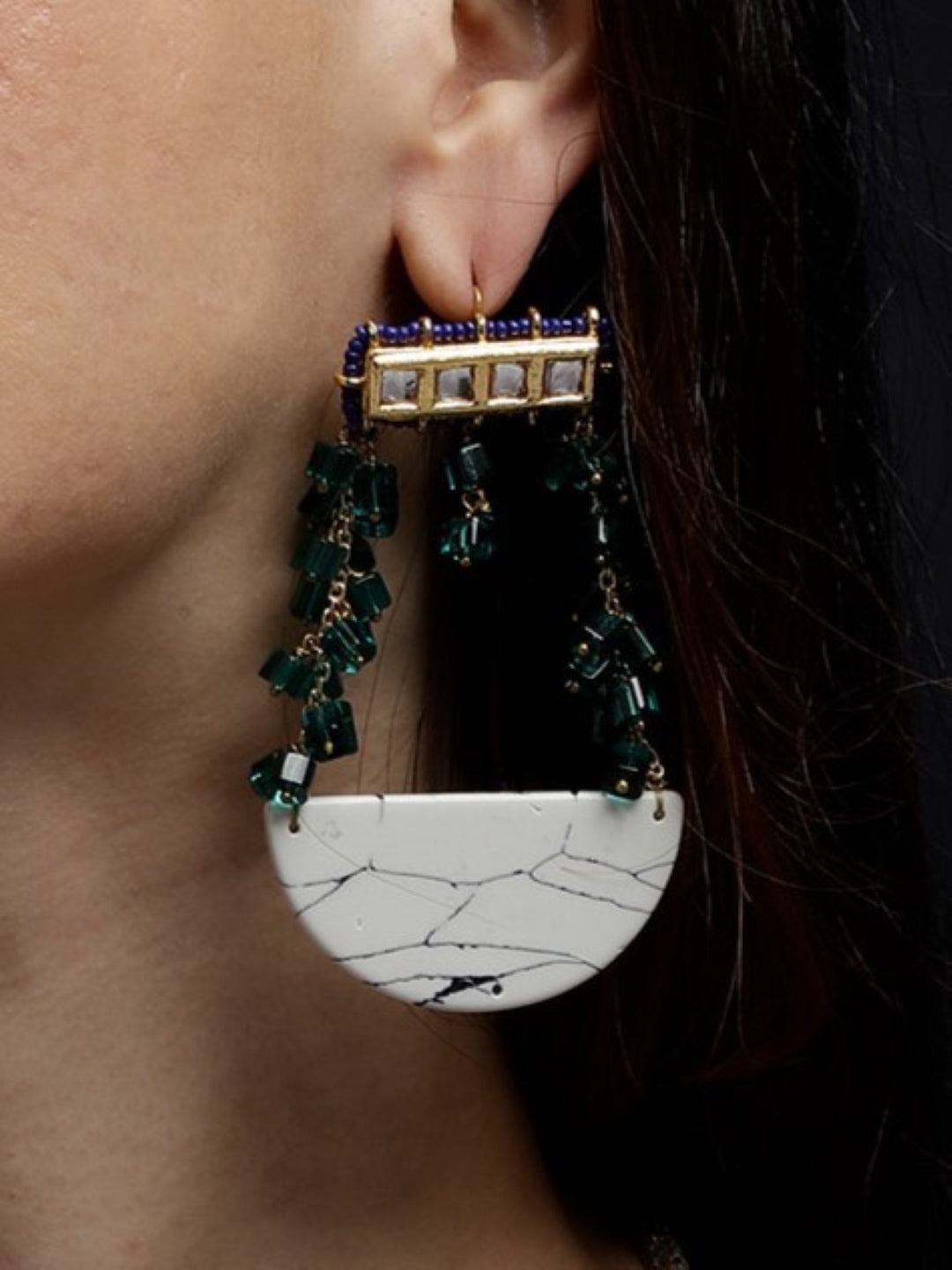 Sabz-e-Bahaar Drop Earring