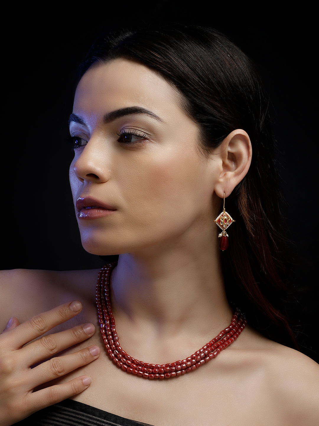 Rang-e-Anar Drop Earring