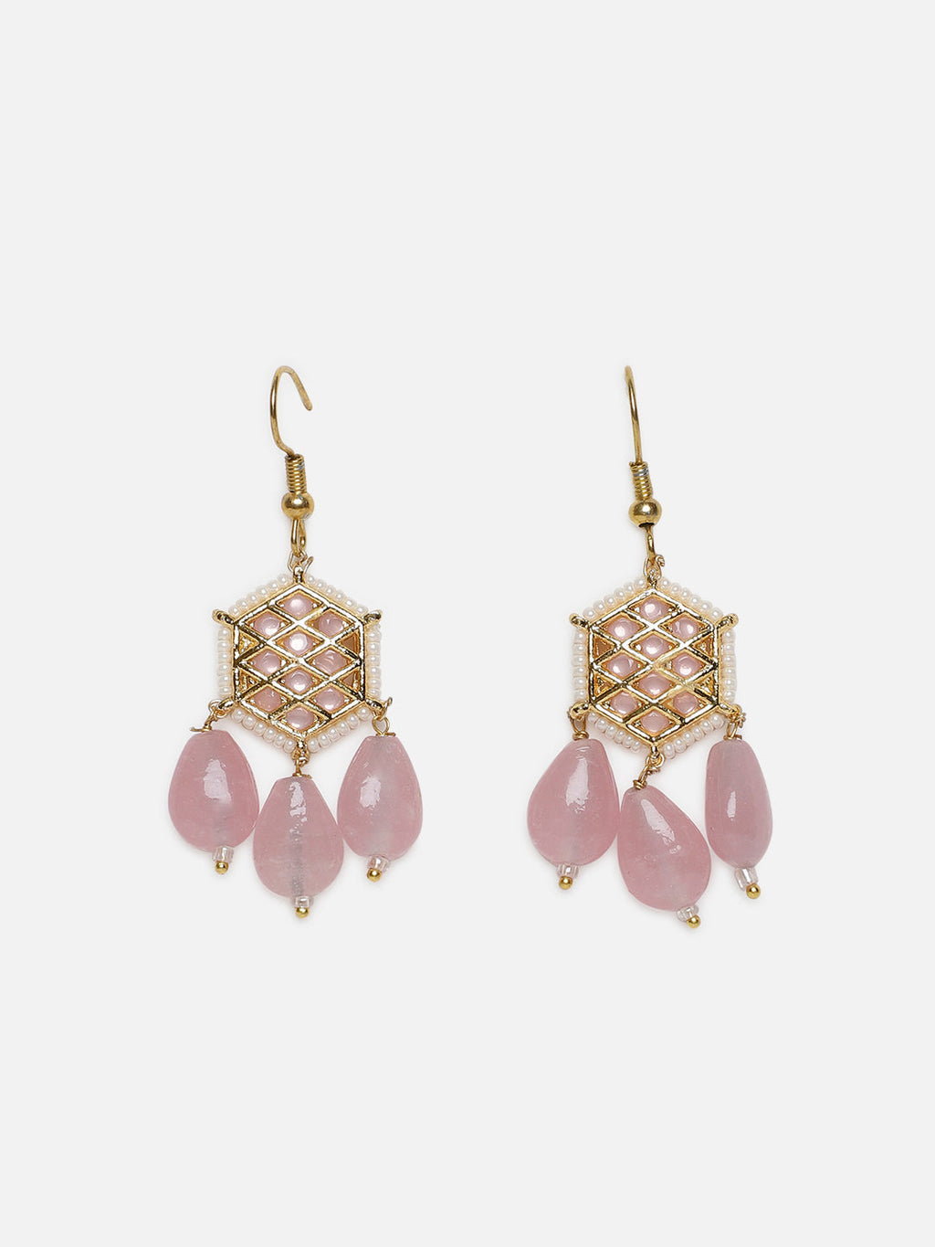Rosy Charm Drop Earring