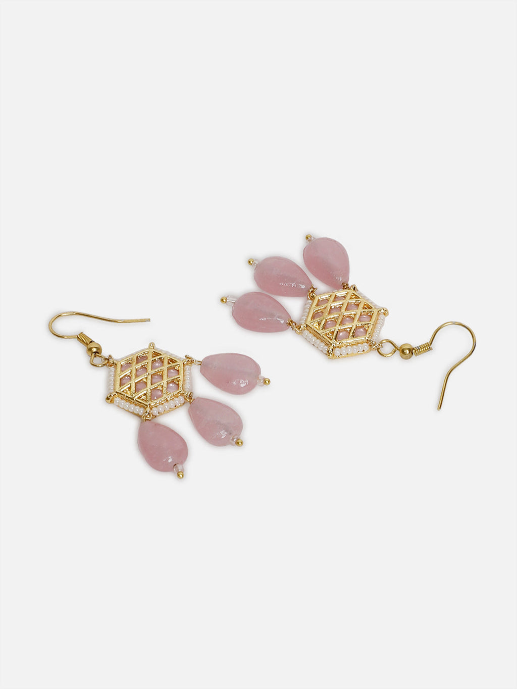 Rosy Charm Drop Earring