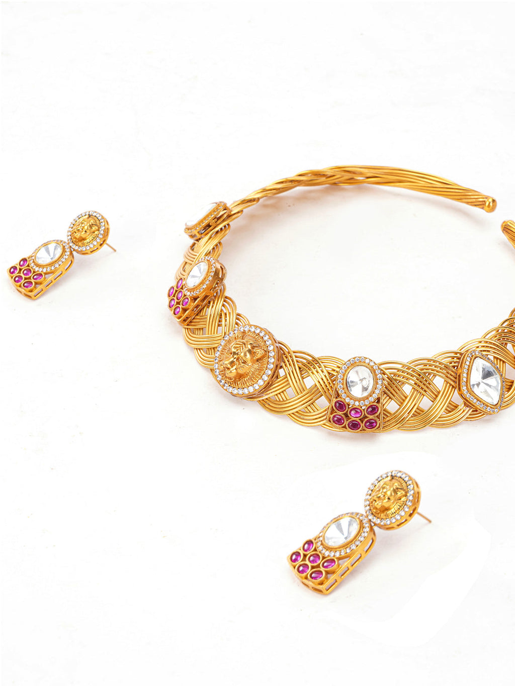 Khoon-e-Surkh Necklace with Earring