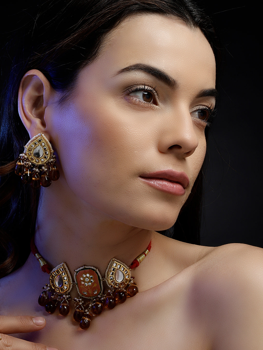 Aftaab-e-Zar Haar with Earrings