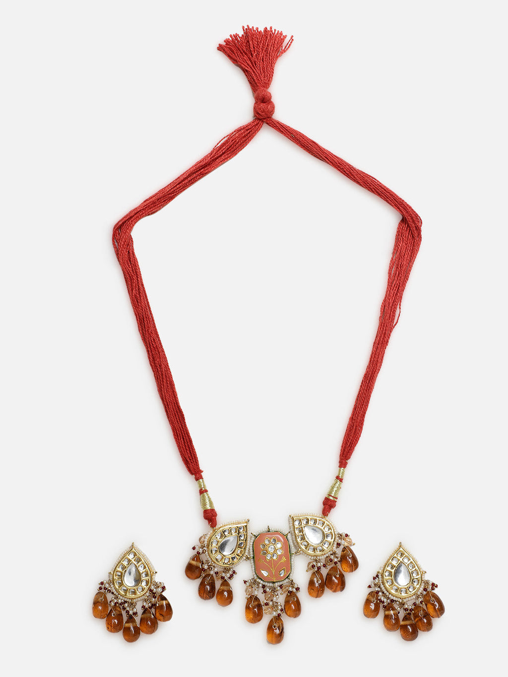 Aftaab-e-Zar Haar with Earrings