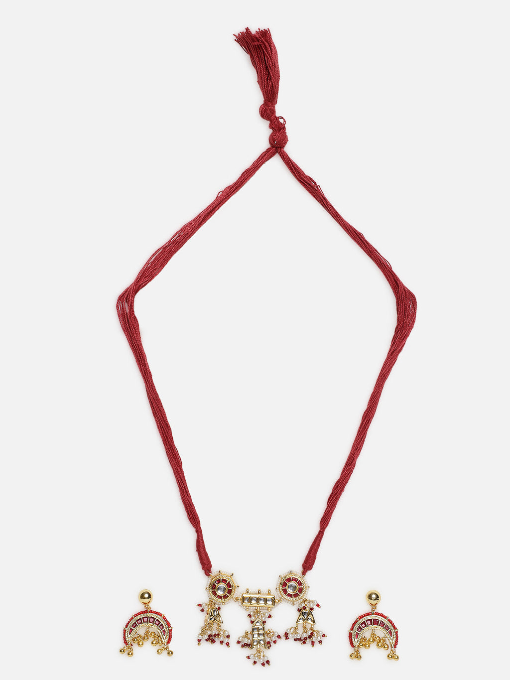 Gul-e-Surkh Haar with Earrings