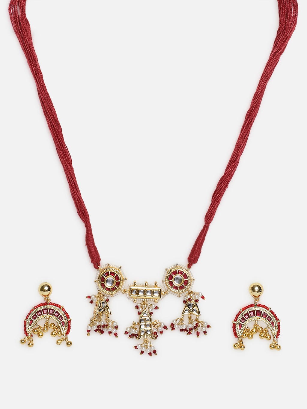 Gul-e-Surkh Haar with Earrings