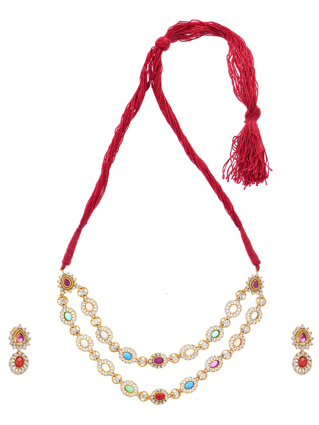 Laal-e-Yaqoot Necklace with Earring