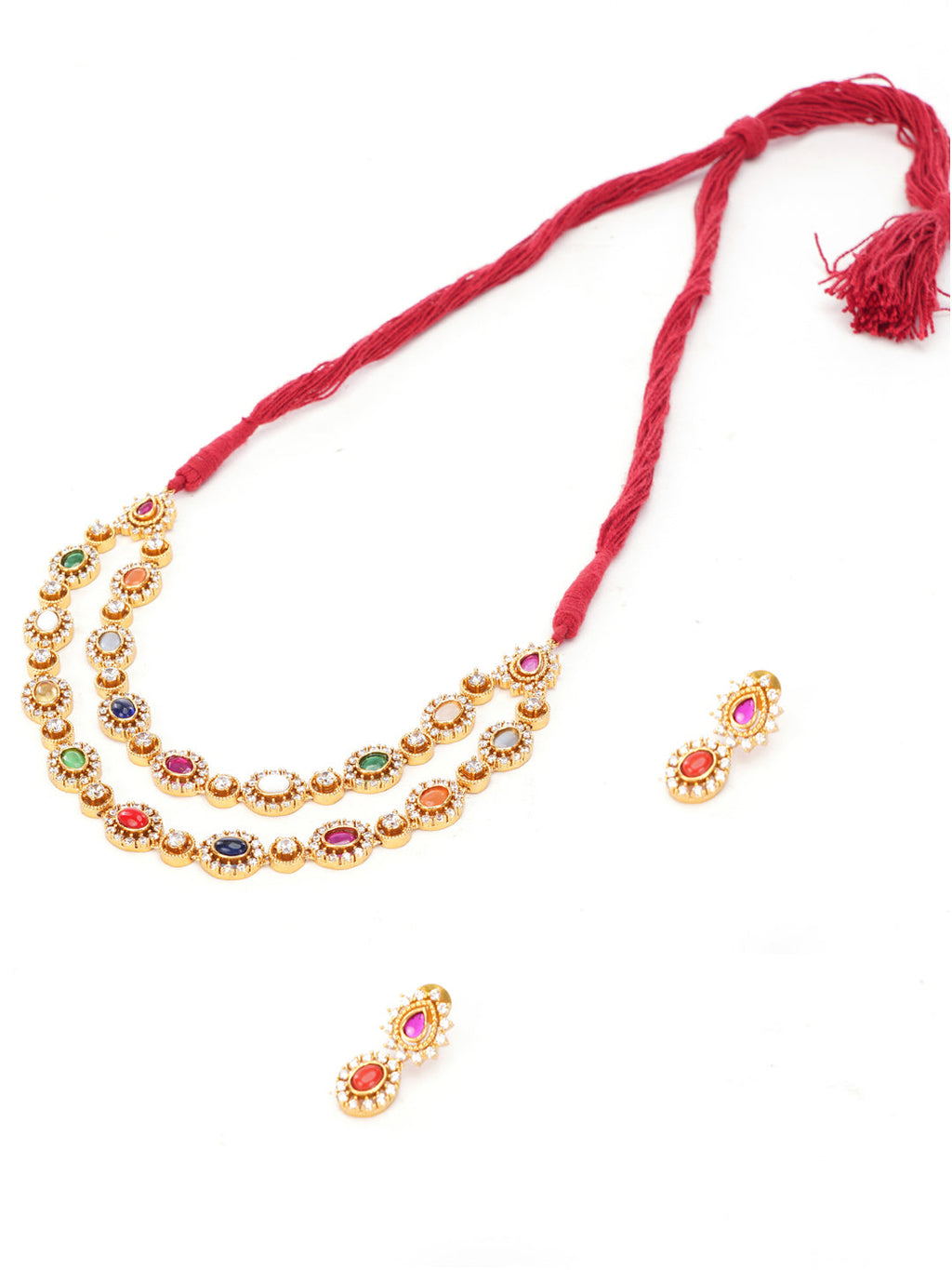 Laal-e-Yaqoot Necklace with Earring