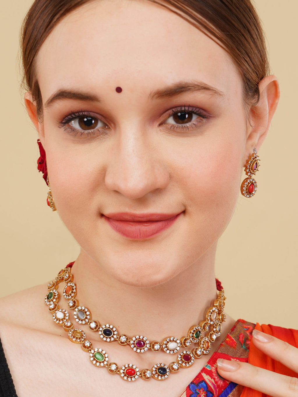 Laal-e-Yaqoot Necklace with Earring